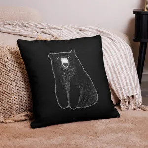 Bear Illustration Throw Pillow