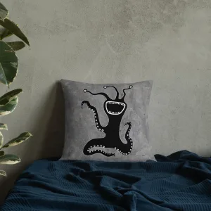 Abstract Tentacle Creature Throw Pillow