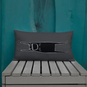 Abstract Rabbit-like Figures Throw Pillow