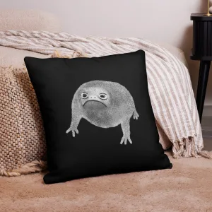 Abstract Amphibian-like Creature Throw Pillow