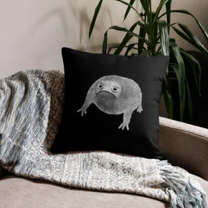 Abstract Amphibian-like Creature Throw Pillow