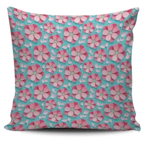 3D Sakura Cherry Blossom Pattern Throw Pillow With Inner Home Decor