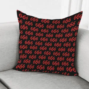 666 Satan Pattern Print Throw Pillow With Inner Home Decor