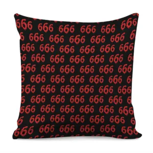 666 Satan Pattern Print Throw Pillow With Inner Home Decor