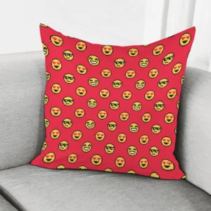 8-Bit Emoji Pattern Print Throw Pillow With Inner Home Decor