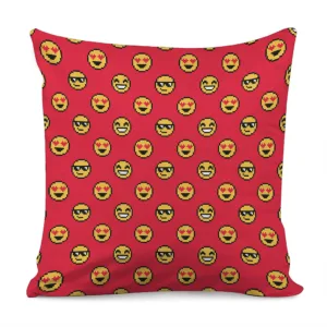 8-Bit Emoji Pattern Print Throw Pillow With Inner Home Decor