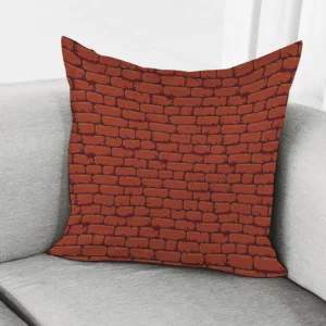 8-Bit Pixel Brick Wall Print Throw Pillow With Inner Home Decor