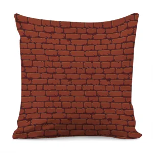 8-Bit Pixel Brick Wall Print Throw Pillow With Inner Home Decor