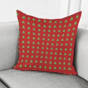 8-Bit Pixel Christmas Tree Pattern Print Throw Pillow With Inner Home Decor