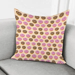 8-Bit Pixel Donut Print Throw Pillow With Inner Home Decor