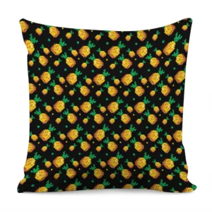 8-Bit Pixel Pineapple Print Throw Pillow With Inner Home Decor