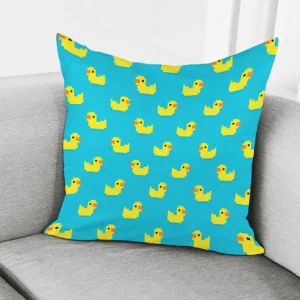 8-Bit Rubber Duck Pattern Print Throw Pillow With Inner Home Decor