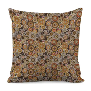 Aboriginal Art Dot Pattern Print Throw Pillow With Inner Home Decor