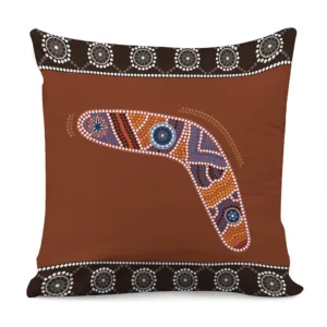 Aboriginal Dot Boomerang Print Throw Pillow With Inner Home Decor