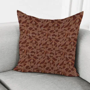 Aboriginal Indigenous Dot Pattern Print Throw Pillow With Inner Home Decor