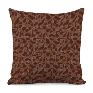 Aboriginal Indigenous Dot Pattern Print Throw Pillow With Inner Home Decor
