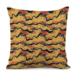 Aboriginal Kangaroo Pattern Print Throw Pillow With Inner Home Decor