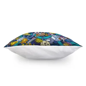 Abstract Cartoon Galaxy Space Print Throw Pillow With Inner Home Decor