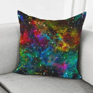 Abstract Colorful Galaxy Space Print Throw Pillow With Inner Home Decor