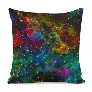 Abstract Colorful Galaxy Space Print Throw Pillow With Inner Home Decor