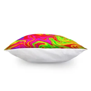 Abstract Colorful Liquid Trippy Print Throw Pillow With Inner Home Decor