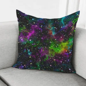 Abstract Dark Galaxy Space Print Throw Pillow With Inner Home Decor