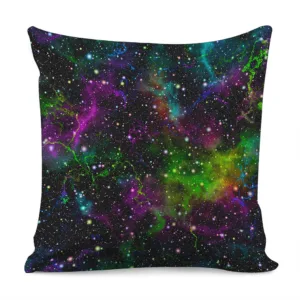 Abstract Dark Galaxy Space Print Throw Pillow With Inner Home Decor