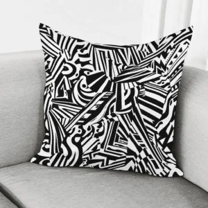Abstract Dazzle Pattern Print Throw Pillow With Inner Home Decor