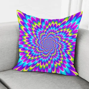 Abstract Dizzy Moving Optical Illusion Throw Pillow With Inner Home Decor