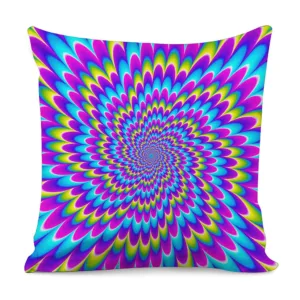 Abstract Dizzy Moving Optical Illusion Throw Pillow With Inner Home Decor