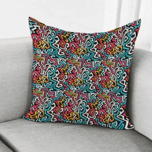 Abstract Funky Pattern Print Throw Pillow With Inner Home Decor