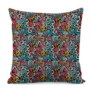 Abstract Funky Pattern Print Throw Pillow With Inner Home Decor