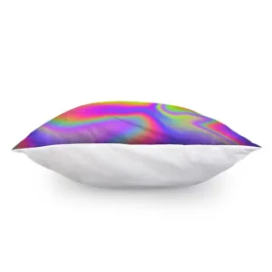 Abstract Holographic Trippy Print Throw Pillow With Inner Home Decor