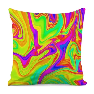 Abstract Liquid Trippy Print Throw Pillow With Inner Home Decor