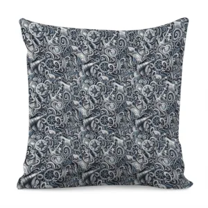 Abstract Nautical Anchor Pattern Print Throw Pillow With Inner Home Decor