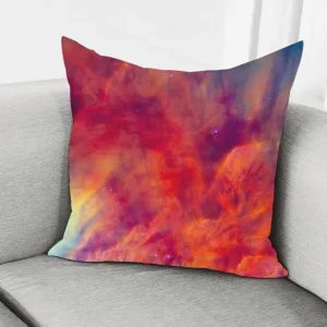 Abstract Nebula Cloud Galaxy Space Print Throw Pillow With Inner Home Decor