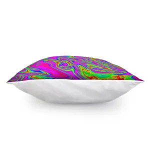 Abstract Psychedelic Liquid Trippy Print Throw Pillow With Inner Home Decor