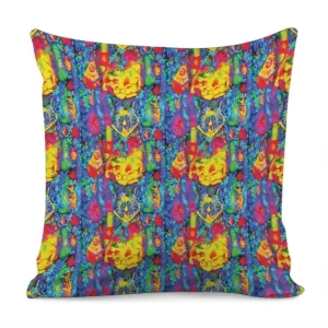 Abstract Psychedelic Print Throw Pillow With Inner Home Decor
