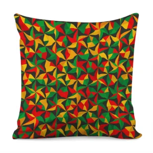 Abstract Reggae Pattern Print Throw Pillow With Inner Home Decor