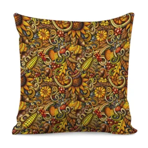 Abstract Sunflower Pattern Print Throw Pillow With Inner Home Decor