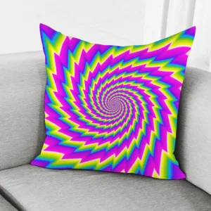 Abstract Twisted Moving Optical Illusion Throw Pillow With Inner Home Decor