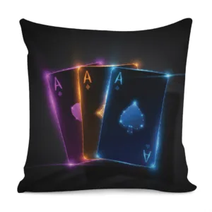 Ace Cards Print Throw Pillow With Inner Home Decor