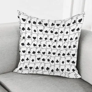 Ace Playing Cards Pattern Print Throw Pillow With Inner Home Decor
