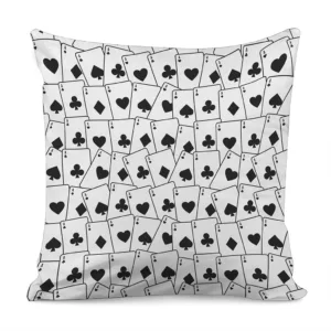 Ace Playing Cards Pattern Print Throw Pillow With Inner Home Decor