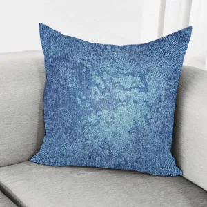 Acid Wash Denim Jeans Pattern Print Throw Pillow With Inner Home Decor
