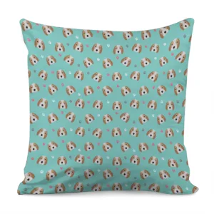 Adorable Beagle Puppy Pattern Print Throw Pillow With Inner Home Decor