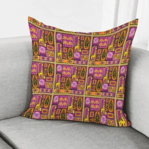 African Ethnic Tribal Inspired Print Throw Pillow With Inner Home Decor