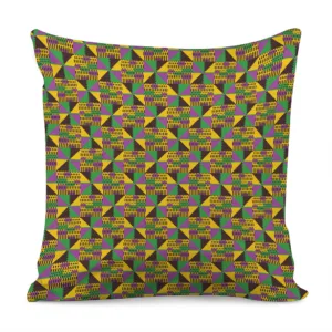 African Kente Pattern Print Throw Pillow With Inner Home Decor