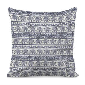African Tribal Elephant Pattern Print Throw Pillow With Inner Home Decor