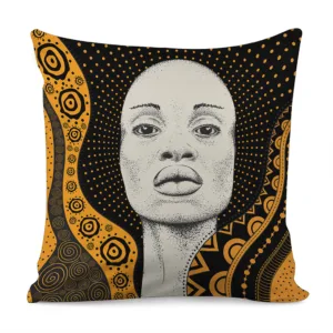African Woman Print Throw Pillow With Inner Home Decor